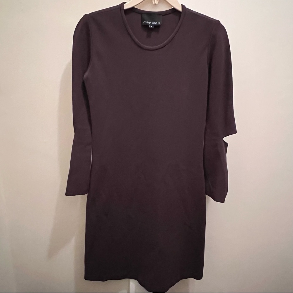 Cynthia Rowley Olive‎ Green Dress Size 2 Arm Slit Cutouts Midi